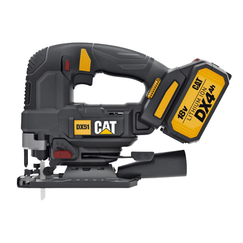 CAT DX51 18Volt/4.0Ah Li ion Tek Akülü Profesyonel Kömürsüz Dekupaj Testere