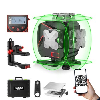 KOBB KBL36G Profesyonel Li-ion Şarjlı 4X360⁰ LCD Ekran Otomatik Hizalamalı Yeşil Çapraz Çizgi Lazer Distomat KOBB KBL36G Profesyonel Li-ion Şarjlı 4X360⁰ LCD Ekran Otomatik Hizalamalı Yeşil Çapraz Çizgi Lazer Distomat