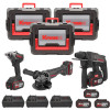 Kress KRKS1 KUB30.2 + KU390.4 + KUH10.2 20Volt/4Ah. 6 Adet Akülü Profesyonel Kombo Set