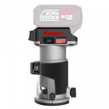 Kress KUD26.91 20Volt Kömürsüz 6/8mm Devir Ayarlı Şarjlı Profesyonel Avuç İçi El Frezesi Formika Tıraşlama (Akü Dahil Değildir)