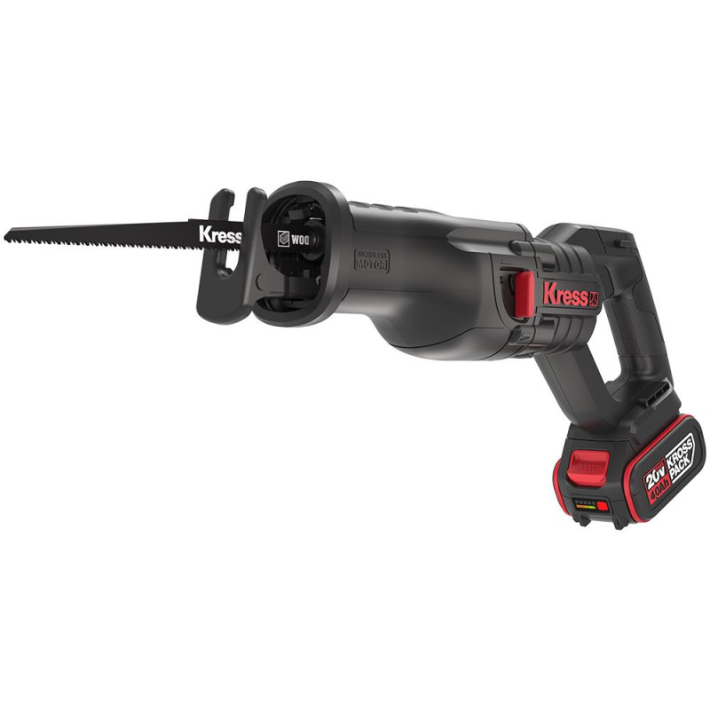 Kress KUE01 20Volt/4.0Ah Li ion Çift Akülü Kömürsüz Profesyonel Tilki Kuyruğu Testere