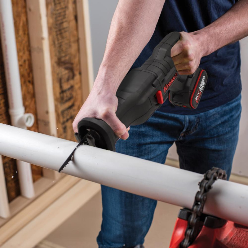 Kress KUE01 20Volt/4.0Ah Li ion Çift Akülü Kömürsüz Profesyonel Tilki Kuyruğu Testere