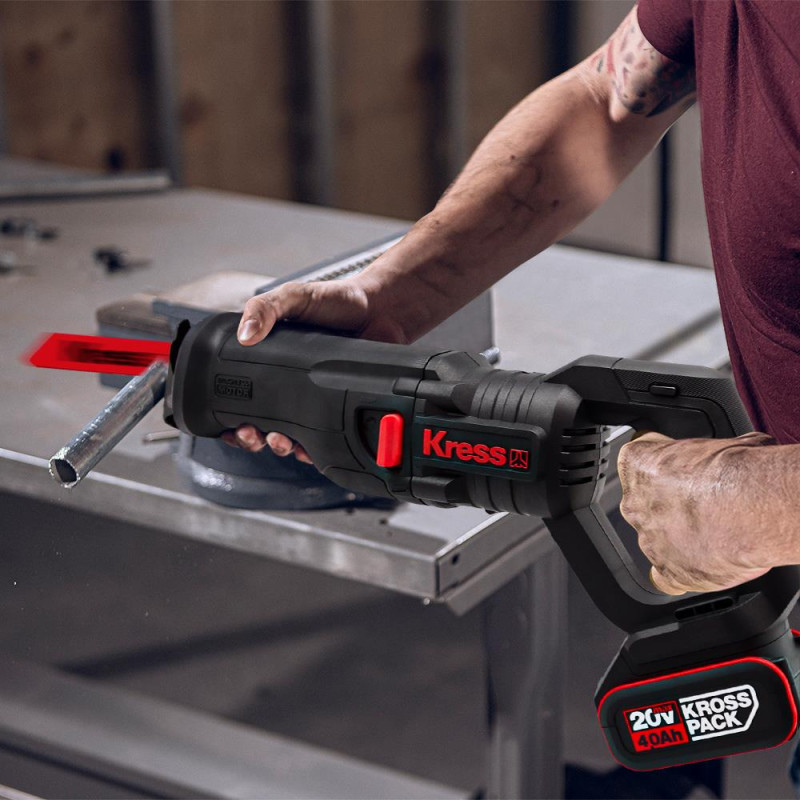 Kress KUE01 20Volt/4.0Ah Li ion Çift Akülü Kömürsüz Profesyonel Tilki Kuyruğu Testere