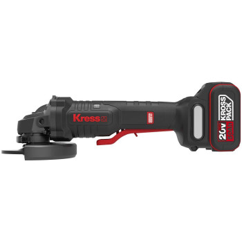 Kress KUH04.1 20Volt 5.0Ah. Li ion Çift Akülü 125mm Kömürsüz Profesyonel Devir Ayarlı Alttan Tetikli Avuç Taşlama