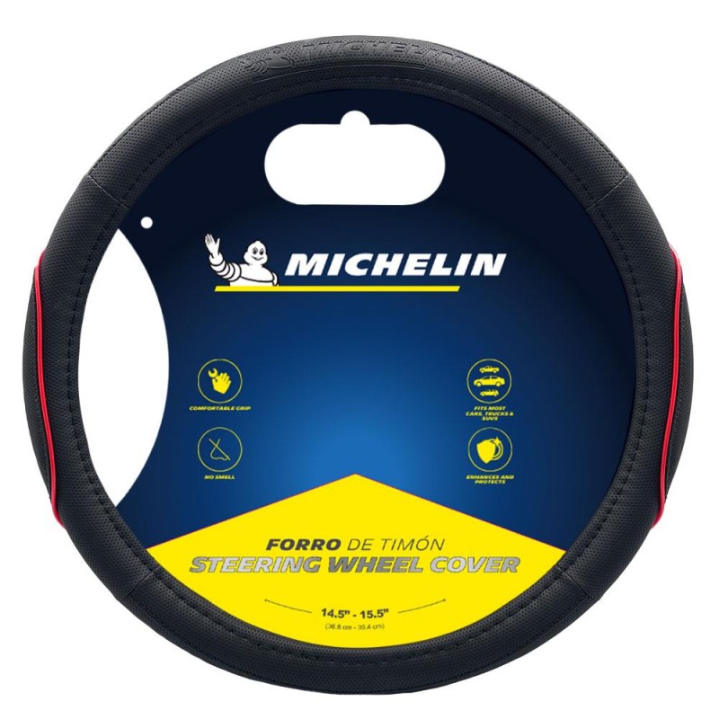 Michelin MC1003NR Premium Suni Deri Direksli ion Kılıfı KIRMIZI