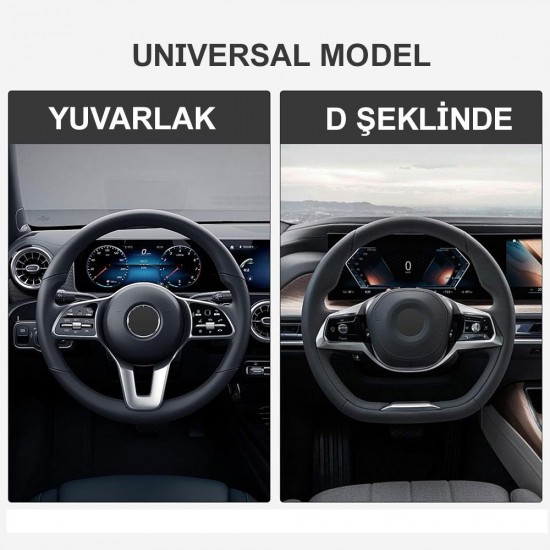 Michelin MC1003NR Premium Suni Deri Direksiyon Kılıfı KIRMIZI