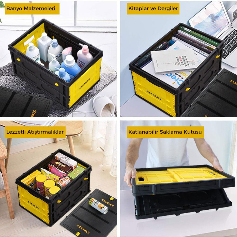 Stanley FB533L 25kg Katlanır Kapaklı Çok Amaçlı Taşıma Sepeti