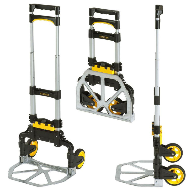 Stanley FT509 70kg Katlanır Alüminyum El Arabası + FT505 25kg Katlanır Çok Amaçlı Taşıma Sepeti
