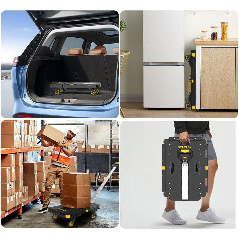 Stanley PC532B 137kg 62x45cm Dört Tekerli Çekme Kollu Yük ve Paket Taşıma Arabası + FT505 Çok Amaçlı Taşıma Sepeti Stanley PC532B 137kg 62x45cm Dört Tekerli Çekme Kollu Yük ve Paket Taşıma Arabası + FT505 Çok Amaçlı Taşıma Sepeti