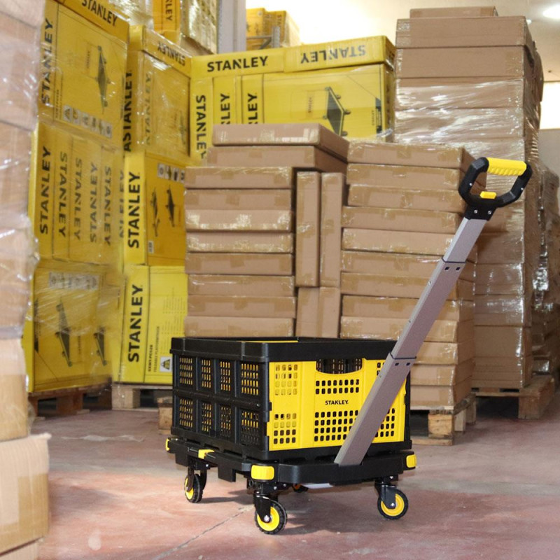 Stanley PC532B 137kg 62x45cm Dört Tekerli Çekme Kollu Yük ve Paket Taşıma Arabası + FT505 Çok Amaçlı Taşıma Sepeti Stanley PC532B 137kg 62x45cm Dört Tekerli Çekme Kollu Yük ve Paket Taşıma Arabası + FT505 Çok Amaçlı Taşıma Sepeti