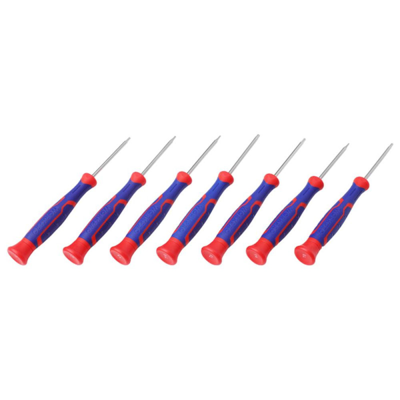 WORKPRO WP200510 7 Parça Profesyonel CR V Manyetik Hassas Torx Tornavida Seti