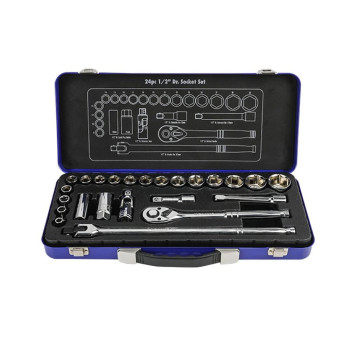 WORKPRO WP202564 1/2'’ Cr V 24 Parça Metrik Ağır Hizmet Lokma Takımı WORKPRO WP202564 1/2'’ Cr V 24 Parça Metrik Ağır Hizmet Lokma Takımı