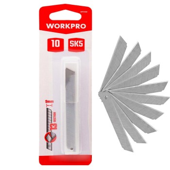 WORKPRO WP212001 9MM 10’Lu Maket Bıçağı Yedeği WORKPRO WP212001 9MM 10’Lu Maket Bıçağı Yedeği