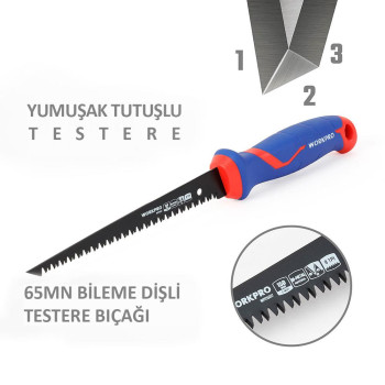 WORKPRO WP215017 150mm Hızlı Kesim Profesyonel BI METAL Alçıpan Testeresi