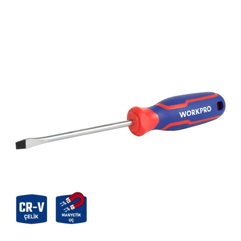 WORKPRO WP221013 3x75mm CR V Profesyonel Düz Tornavida