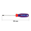 WORKPRO WP221036 PZ1x100mm CR V Manyetik Profesyonel Yıldız Tornavida