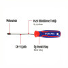 WORKPRO WP221036 PZ1x100mm CR V Manyetik Profesyonel Yıldız Tornavida