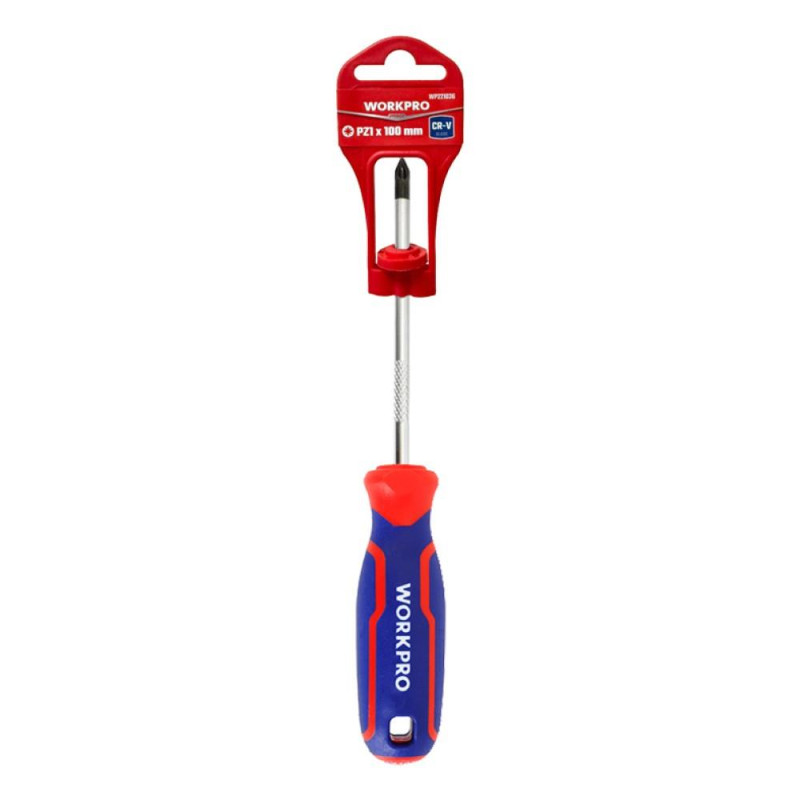 WORKPRO WP221036 PZ1x100mm CR V Manyetik Profesyonel Yıldız Tornavida