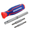 WORKPRO WP221046 6 IN 1 Profesyonel Çok Fonksli ionlu Değişken Uçlu Tornavida Seti