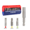 WORKPRO WP221062 13 Parça Manyetik CR V Vidalama Bits Uç Seti