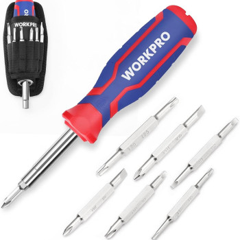 WORKPRO WP221306 15 IN 1 Çok Fonksli ionlu Değişken Uçlu Profesyonel Tornavida Seti + Bel Askı Kılıfı