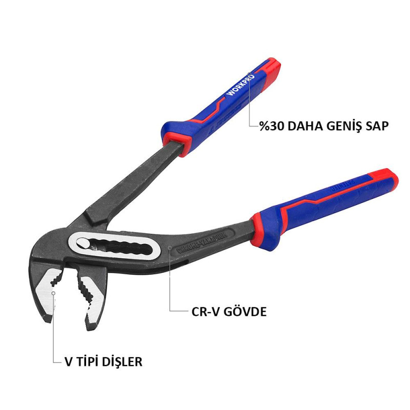 WORKPRO WP231029 300MM CR V Profesyonel Fort Pense