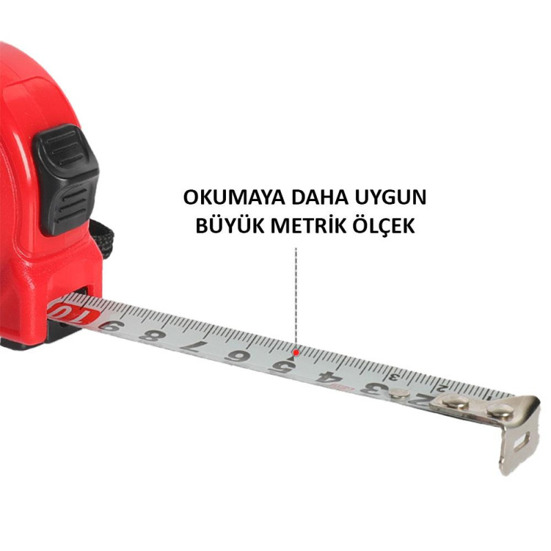 WORKPRO WP261004 7,5Mx25mm Beyaz Çelik Şerit Metre