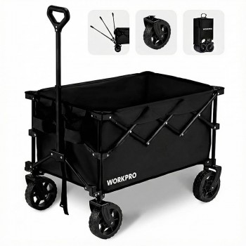 WORKPRO WP285015 80Kg 4 Tekerli Katlanabilir Ağır Hizmet Taşıma Arabası