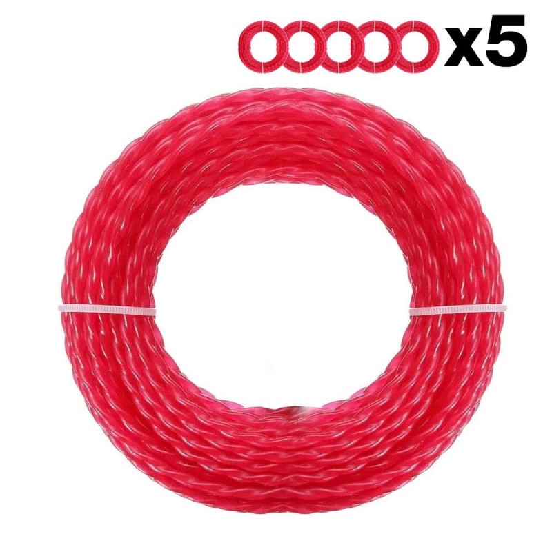WORX WA0209 WG185E/WG186E İçin 2.4mm 20 Metre (5x 4m) PRO-GRADE Spiral Burgulu Yedek Misina WORX WA0209 WG185E/WG186E İçin 2.4mm 20 Metre (5x 4m) PRO-GRADE Spiral Burgulu Yedek Misina