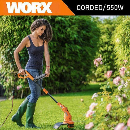 WORX WG119E 550Watt 30cm Elektrikli Teleskobik Saplı Misinalı Çim ve Kenar Kesme