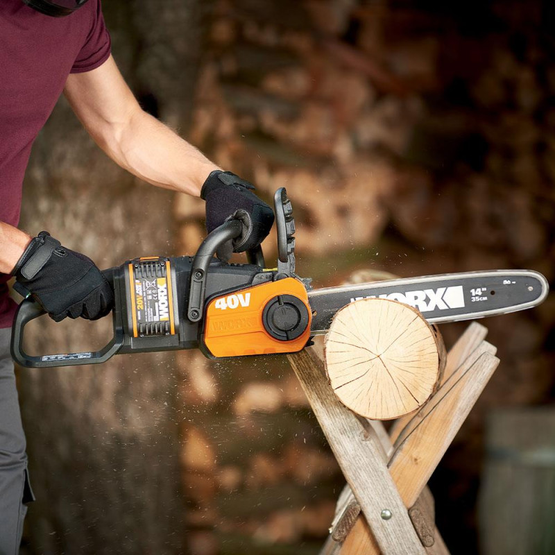 WORX WG384E 40Volt 2.0Ah Li ion 35CM Profesyonel Şarjlı Kömürsüz Zincirli Testere