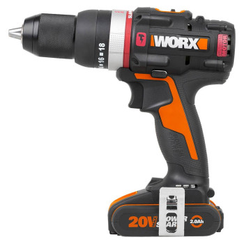 WORX WX JCR 20Volt/2.0Ah Li ion Çift Akülü Kömürsüz Profesyonel Darbeli Şarjlı Matkap