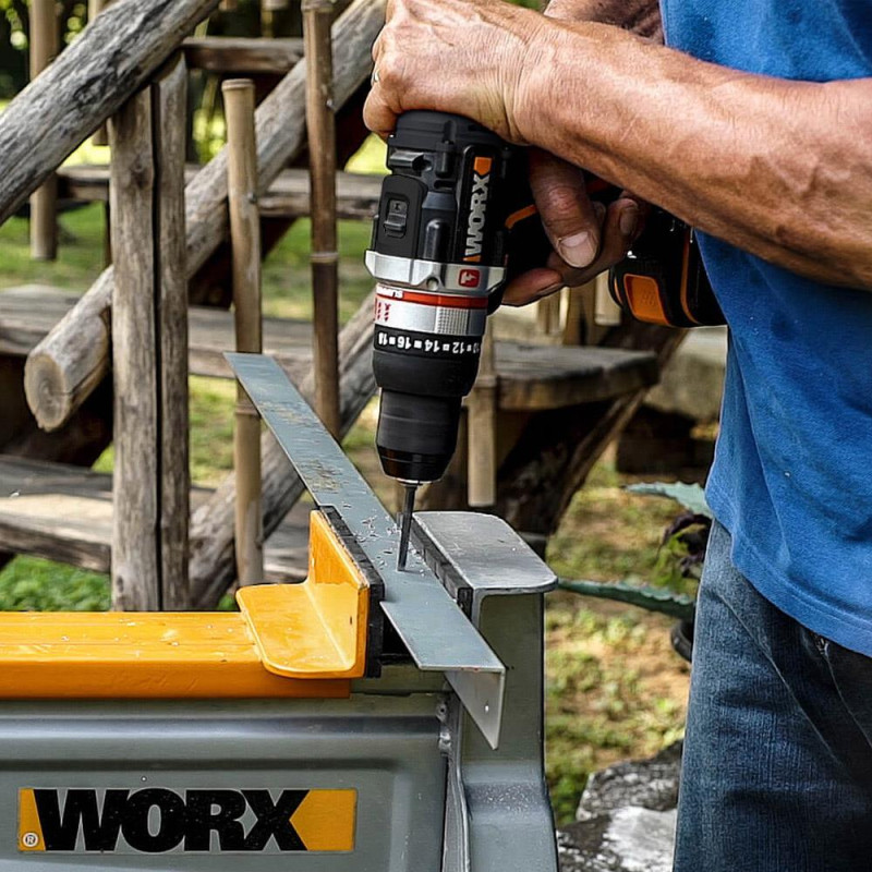 WORX WX JCR 20Volt/2.0Ah Li ion Çift Akülü Kömürsüz Profesyonel Darbeli Şarjlı Matkap