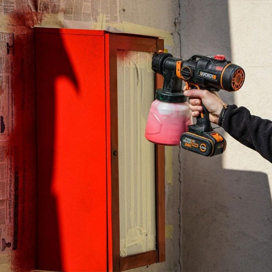 WORX WX020.9 20Volt Kömürsüz Devir Ayarlı Boya Tabancası + 4 Parça Yedek Nozul/Meme (Akü Dahil Değildir) WORX WX020.9 20Volt Kömürsüz Devir Ayarlı Boya Tabancası + 4 Parça Yedek Nozul/Meme (Akü Dahil Değildir)