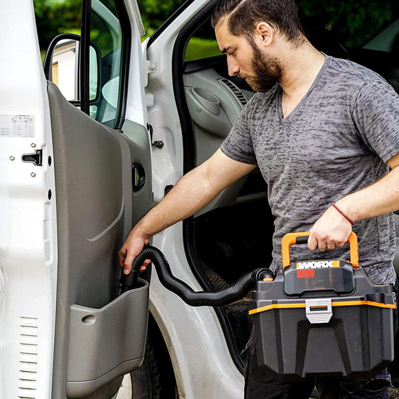 WORX WX031.9 20Volt 200W/16Kpa Li ion Kömürsüz Flexi Esnek Hortumlu Islak/Kuru Süpürge & Üfleme (Akü Dahil Değildir)