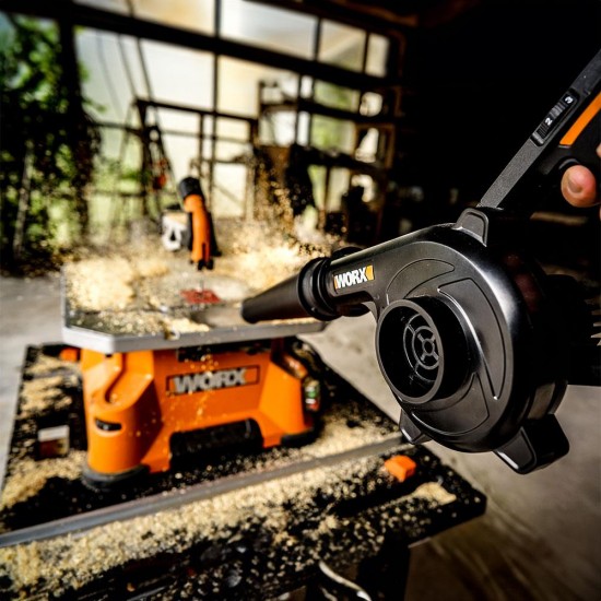Worx WX094.9 20Volt Profesyonel Şarjlı Devir Ayarlı Üfleyici (Akü Dahil Değildir)