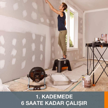 WORX WX095 20Volt 2.0Ah. Li ion 242mm Profesyonel Hibrit Şantiye Fanı/Vantilatör