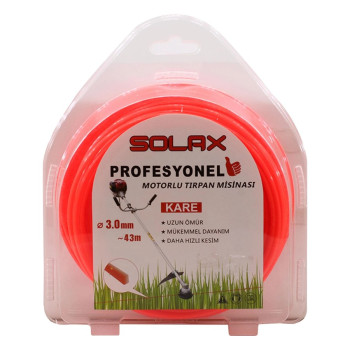 Solax 3.0mm 43m 4 Köşe Kare Turuncu Misina