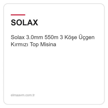Solax 3.0mm 550m 3 Köşe Üçgen Kırmızı Top Misina