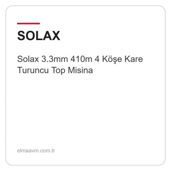 Solax 3.3mm 410m 4 Köşe Kare Turuncu Top Misina