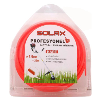 Solax 4.0mm 25m 4 Köşe Kare Turuncu Misina