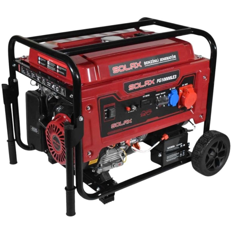 Solax FG10000LE3 10kVa 457cc 85kg Tekerli Marşlı Trifaze Benzinli Jeneratör Solax FG10000LE3 10kVa 457cc 85kg Tekerli Marşlı Trifaze Benzinli Jeneratör