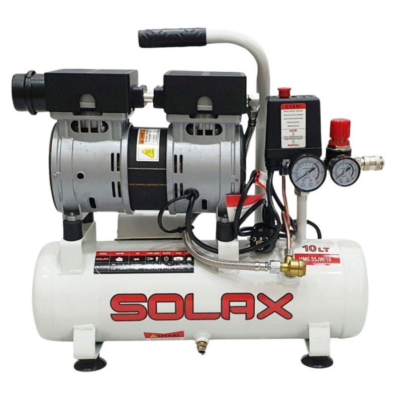 Solax HM055JW10 10lt 550W 0.55kW 220V 16.5kg Sessiz Elektrikli Hava Kompresörü Solax HM055JW10 10lt 550W 0.55kW 220V 16.5kg Sessiz Elektrikli Hava Kompresörü