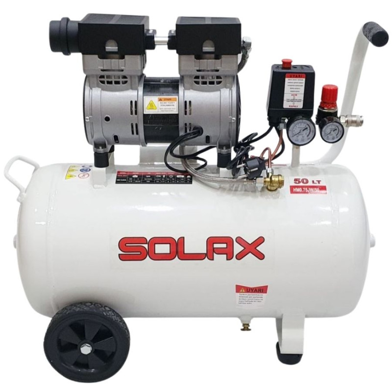 Solax HM075JW50 50lt 1bg 0.75kW 220V 33kg Sessiz Elektrikli Hava Kompresörü