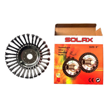 Solax KTA8C 20.32cm 8inç Çanak Tipi Çelik Telli Kaldırım Temizleme Motorlu Tırpan Başlığı