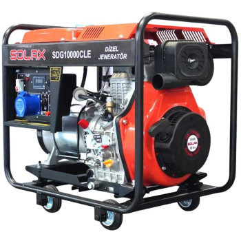 Solax SDG10000CLE 7kW 531cc 130kg Tekerli Marşlı Monofaze Dizel Jeneratör Solax SDG10000CLE 7kW 531cc 130kg Tekerli Marşlı Monofaze Dizel Jeneratör