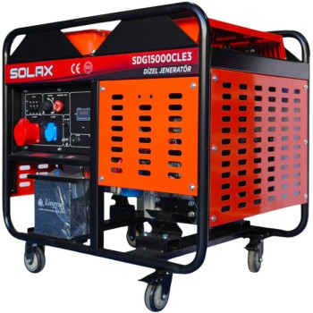 Solax SDG15000CLE3 15kVa 997cc 240kg Tekerli Marşlı Trifaze Dizel Jeneratör