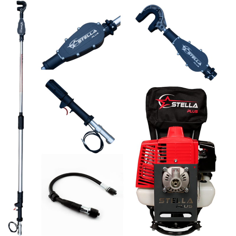 Stella Plus SP 900 3.1kg 63cc 42mm 15kg Sırt Tipi Kancalı Dal Sarsıcı Benzinli Zeytin Hasat Makinesi