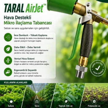 Taral Airjet Hava Destekli Atomizasyon Ayarlı Tetikli İlaçlama Tabancası